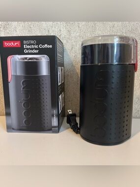 Bodum Electric Coffee Grinder Black Finish used once 11160